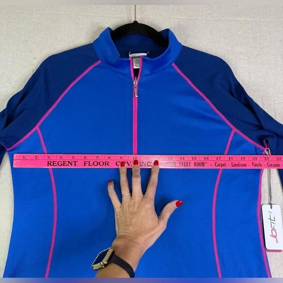 J104 Jofit Blue and Pink Long Sleeve Top - Picture 8 of 9